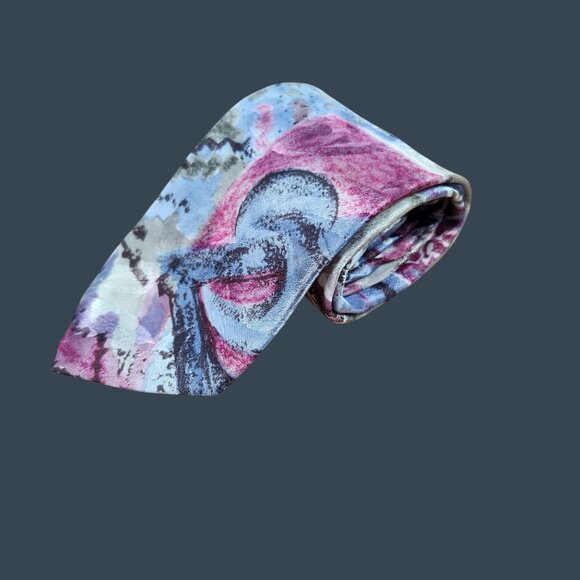 Barry Manufacturing Mens Abstract Art Polyester Tie - Picture 1 of 6